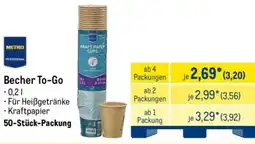 METRO METRO PROFESSIONAL Becher To-Go Angebot