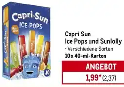 METRO Capri Sun Ice Pops und Sunlolly Angebot
