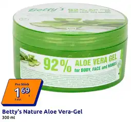 Action Betty's Nature Aloe Vera-Gel Angebot