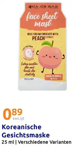 Action Koreanische Gesichtsmaske Angebot