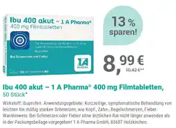 Alliance Healthcare Ibu 400 akut - 1 A Pharma 400 mg Filmtabletten Angebot