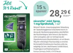 Alliance Healthcare nicorette mint Spray, 1 mg/Sprühstoß, 1 Set Angebot