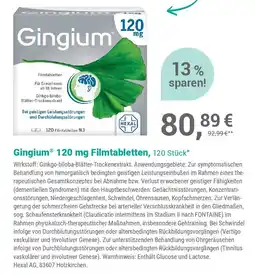 Alliance Healthcare Gingium 120 mg Filmtabletten, 120 Stück Angebot
