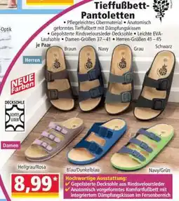 Norma Tieffußbett- Pantoletten Angebot