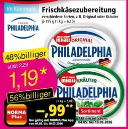 Norma Frischkäsezubereitung Angebot