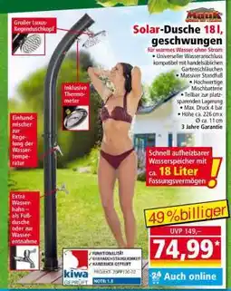 Norma Solar-Dusche 18l, geschwungen Angebot