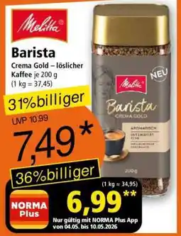 Norma Barista Crema Gold – löslicher Kaffee Angebot