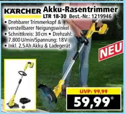 Norma KÄRCHER Akku-Rasentrimmer LTR 18-30 Angebot