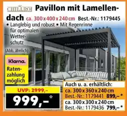 Norma Pavillon mit Lamellendach Angebot