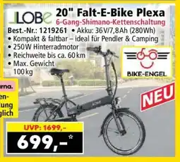 Norma 20 Falt-E-Bike Plexa Angebot