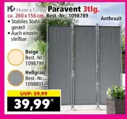 Norma Paravent 3tlg Angebot