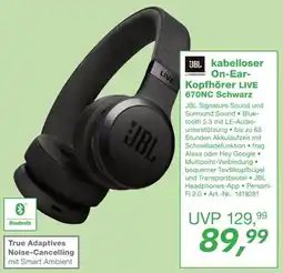 EP JBL kabelloser On-Ear Kopfhörer LIVE 670NC Schwarz Angebot