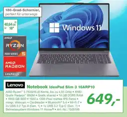 EP Lenovo Notebook IdeaPad Slim 3 16ARP10 Angebot