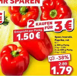 Kaufland Span./marokk. Paprika, rot Angebot