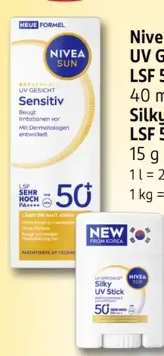 Rossmann Nivea Sun UV Gesicht Sensitiv LSF 50+ Angebot