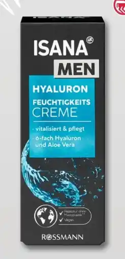 Rossmann Isana men Hyaluron Feuchtigkeitscreme Angebot