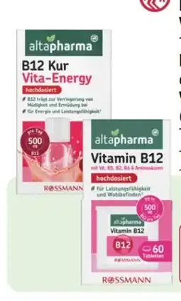 Rossmann Altapharma B12 Kur Vita-Energy hochdosiert Angebot