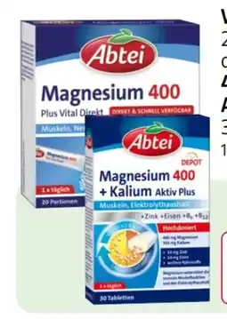 Rossmann Abtei Magnesium 400 Plus Vital Direkt Angebot