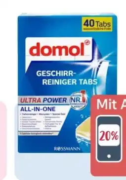 Rossmann Domol Geschirr-Reiniger Tabs Ultra Power Angebot