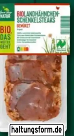 Aldi Süd Nur Natur Bio-Landhähnchen-Schenkelsteaks Angebot