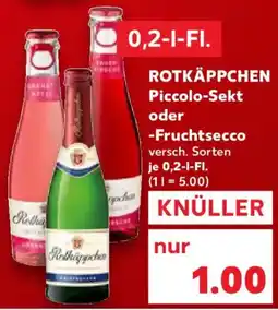 Kaufland ROTKÄPPCHEN Piccolo-Sekt oder Fruchtsecco Angebot
