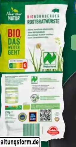 Aldi Süd Nur Natur Bio-Nürnberger Rostbratwürste Angebot