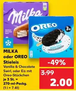 Kaufland MILKA oder OREO Stieleis Angebot