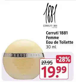 Rossmann Cerruti 1881 femme eau de toilette Angebot