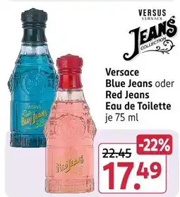 Rossmann Versace blue jeans oder red jeans eau de toilette Angebot