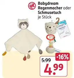Rossmann Babydream regenmacher oder schmusetuch Angebot