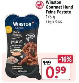 Rossmann Winston gourmet hund feine pastete Angebot