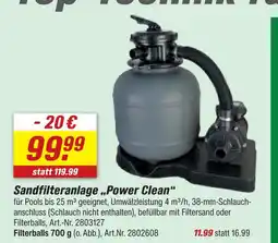 toom Baumarkt Sandfilteranlage power clean Angebot
