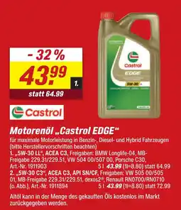 toom Baumarkt Castrol motorenöl edge 5w-30 ll Angebot
