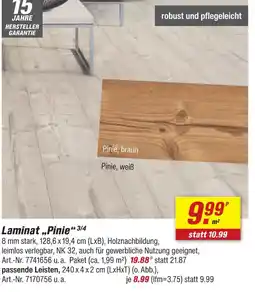 toom Baumarkt Laminat pinie, braun Angebot