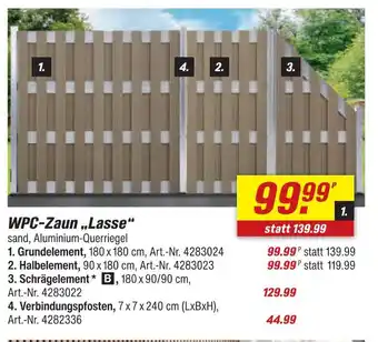 toom Baumarkt Wpc-zaun lasse grundelement Angebot
