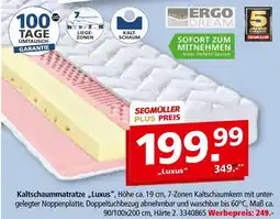 Segmüller Ergo dream kaltschaummatratze luxus Angebot