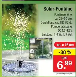 Zimmermann Solar-fontäne Angebot
