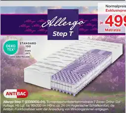Möbelzentrum Pforzheim Allergo step t tonnentaschenfederkernmatratze Angebot