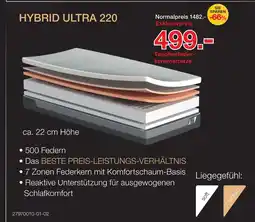 Möbelzentrum Pforzheim Hybrid ultra 220 taschenfederkernmatratze Angebot
