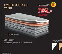 Möbelzentrum Pforzheim Taschenfederkernmatratze hybrid ultra 260 vario Angebot
