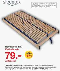 Möbelzentrum Pforzheim Sleeptex lattenrost Angebot