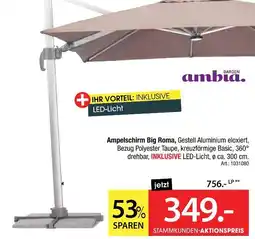 Zurbrüggen Ambia garden ampelschirm big roma Angebot