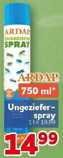 CENTERSHOP ARDAP Ungezieferspray Angebot