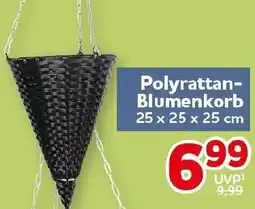 CENTERSHOP Polyrattan Blumenkorb Angebot