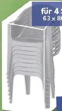 CENTERSHOP für 4 Stapelstühle Angebot