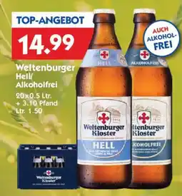 Hol'ab Getränkemarkt Weltenburger Hell/ Alkoholfrei Angebot