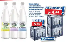Hol'ab Getränkemarkt Steinsieker Classic/Medium/ Naturell/Feinperlig/ Heilwasser/Lemon Angebot