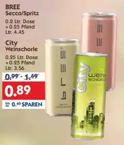 Hol'ab Getränkemarkt BREE Secco/Spritz o. City Weinschorle Angebot
