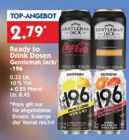 Hol'ab Getränkemarkt Ready to Drink Dosen Gentleman Jack/ -196 Angebot