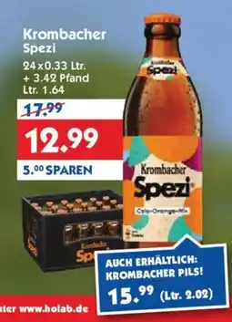 Hol'ab Getränkemarkt Krombacher Spezi Angebot
